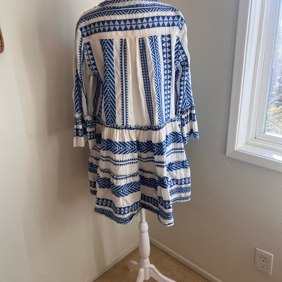 Blue Embroidered Dress/Beach Cover Up - Picture 3 of 3